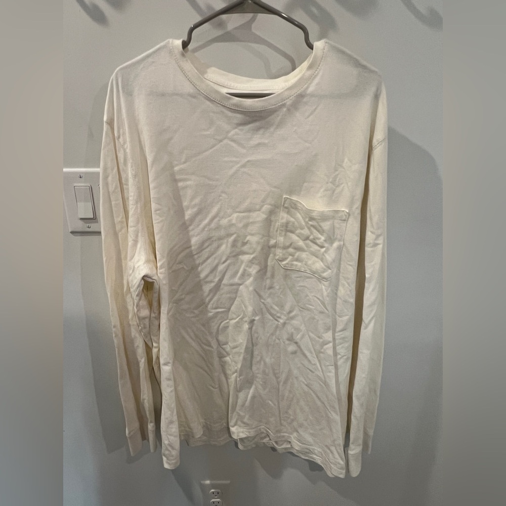 White Goodfellow & Co Vintage Long Sleeve Tee XXL